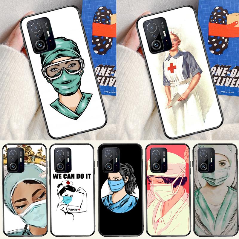 Cartoon Medicine Doctor Nurse Case For Xiaomi 11T 12T 13T 14T Pro 13 14 15 Ultra POCO X7 Pro X3 X5 X6 M6 F5 F6 Pro Cover