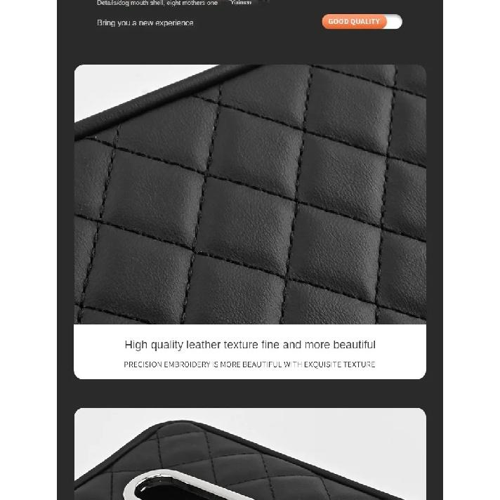 Car Armrest Cover Leather With Tissue Storage Memory Foam Height Pad Universal Auto Center Armrest Protective Cushion Support
