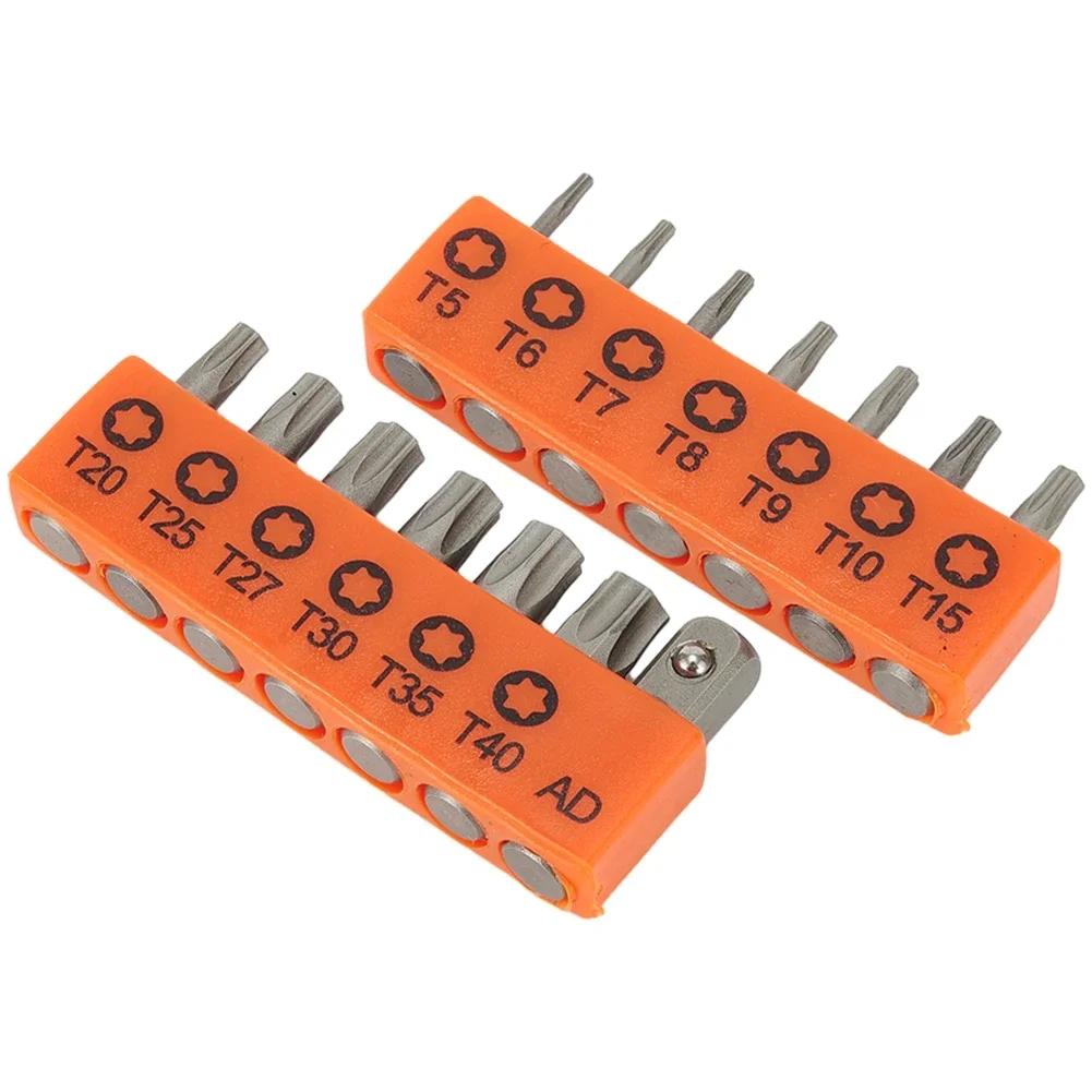 14pcs 25mm Torx Screwdriver Bits With Hole T7 T8 T10 T15 T20 T25 T27 T30 T40 1/4 Inch Hex Electric Screw Driver Star Bit Set