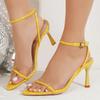 Fashion Sexy Pointed Toe Stiletto Heel Sandals for Women Summer Fashion Ankle Strap Party Dress Shoes Woman Elegant High Heels Sandalias