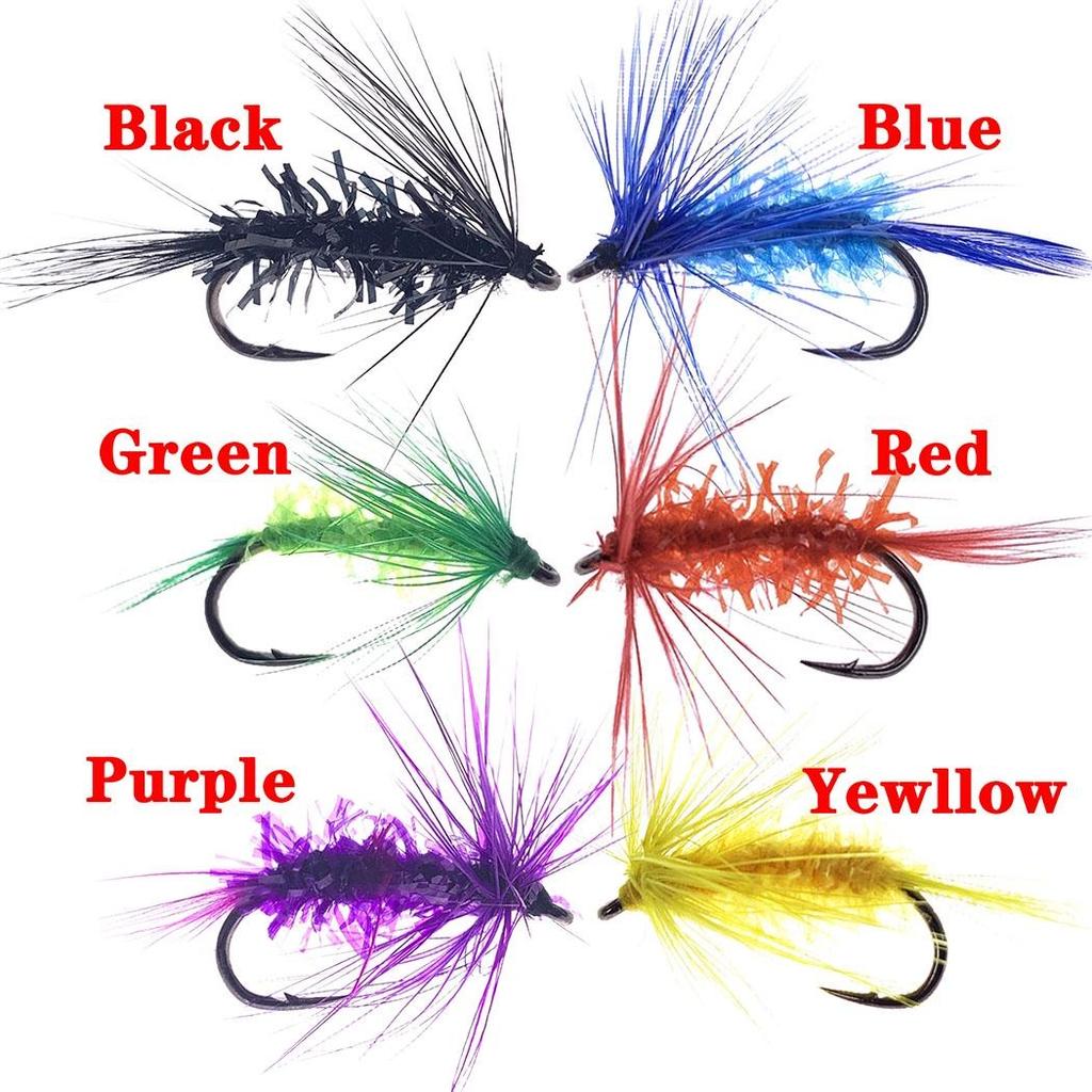 5/10 Teile/schachtel Mischfarben Insekten Fliegen Fliegen Angeln Lockt Fliegen Schwimmenden Köder Trockenen Fliegen Forelle Künstliche Kurbel Haken locken