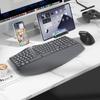 BOW HANGSHI K308DL Multi-Mode Wireless Bluetooth Ergonomic Keyboard and Mouse Set.
