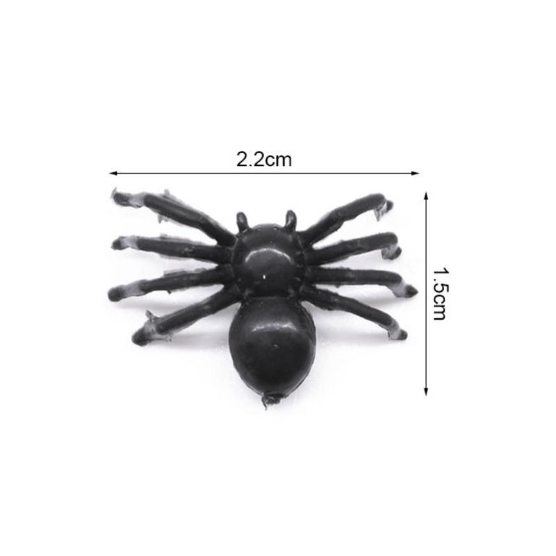 50 PCS Mini Plastic Spiders Small Fake Spiders Scary Realistic Spiders for Halloween Prank Props Decorations