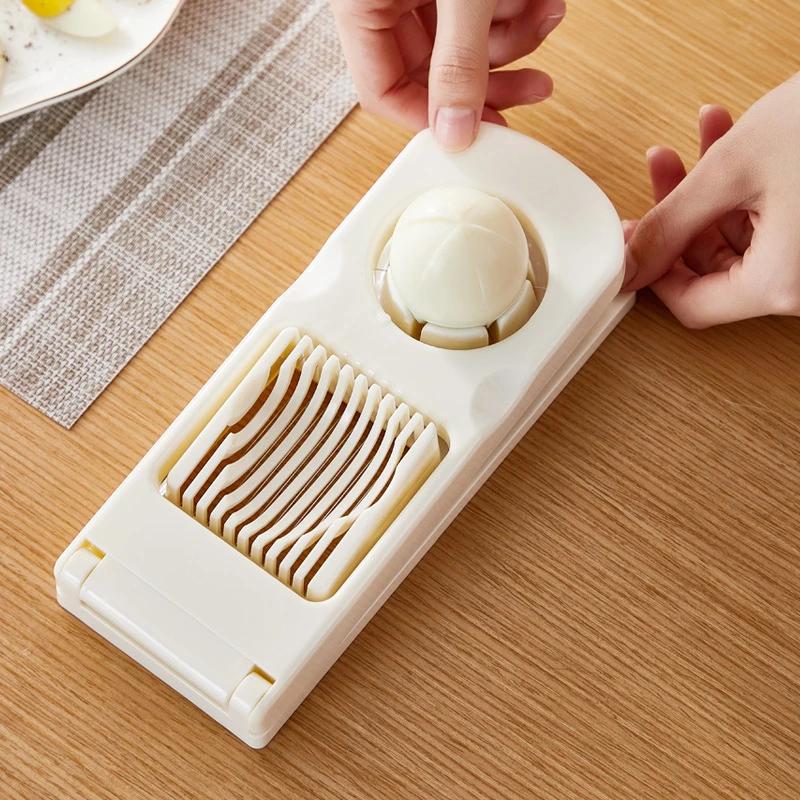 10Pcs Useful Multi-functional Egg Cutter Household Egg Shell Separator Stainless Steel Fancy Sliced Egg Kitchen Tools Egg Mold