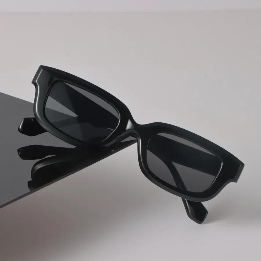 Vintage Rechteckige Sonnenbrille Damen Herren Lässige Modebrille Luxusmarke Designer Weiblich