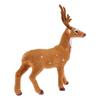 Deer Toy Figurine Fabric Simulation Animal Sculpture Christmas Reindeer Decoration Outdoor Garden Statue for Home Decor