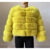 Women's Bright Faux Fur Cropped Jacket Luxury Quilted Elegant Warm Winter Coat