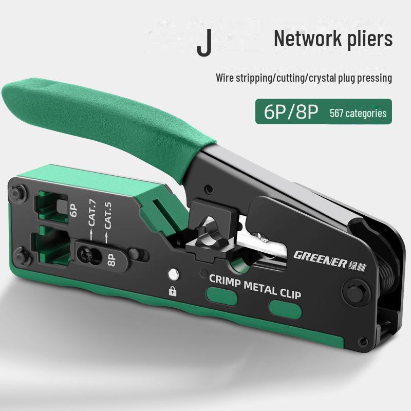 

Green Forest Professional Network Cable Crimping Tool for Universal Super Category 7 Crystal Heads and Terminals