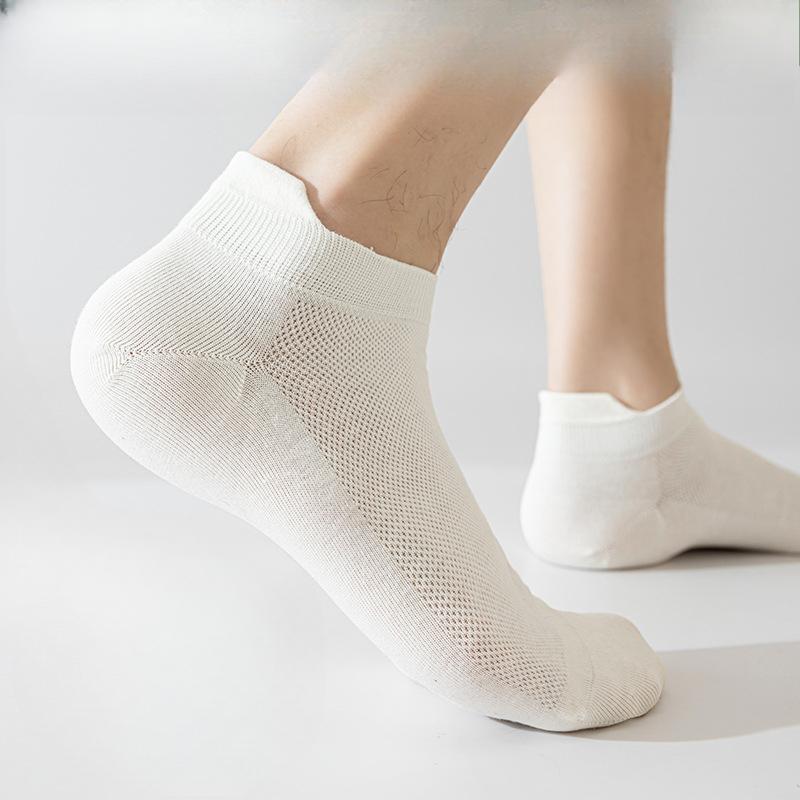 Men's Spring and Summer Net Eye Shallow Mouth Anti Slip Anti Ear Anti Anti Pilling Socks