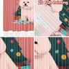 Stampa piana 2D 2 pezzi Tende Bichon Cane Albero di Natale Stampato Digitalmente Poliestere Tende Decorazione Murale Festiva Utilizzo per Cabine Fotografiche
