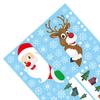DIY Christmas Window Displays 4Pcs Santa Claus & Reindeer Static Clings with Snowflake, PVC Removable Decals, Reusable Decorations Glass Stickers for