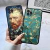 Retro Van Gogh Oil Paint Black TPU Phone Case Fashion For iphone17 Air 16 15 14 13 12 Pro 11 Pro Max Plus Protective Case
