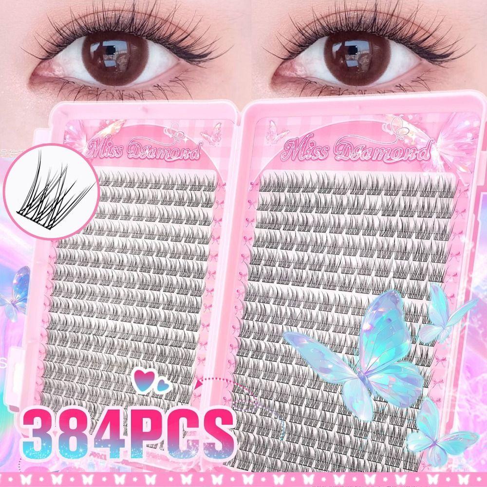 32 Rows Eyelash Extension Fluffy Individual Eyelashes Tweezers Cluster Eyelashes  Music Festivals
