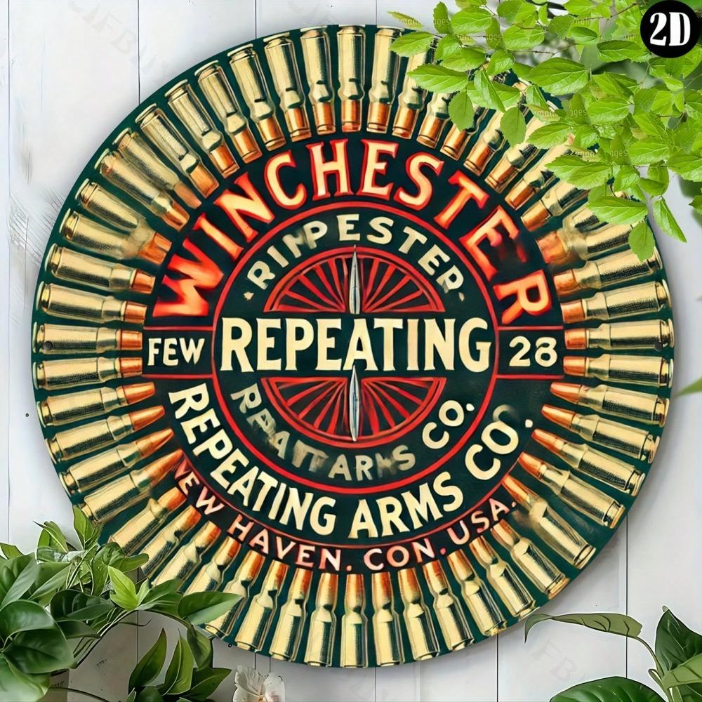 Vintage Winchester Aluminum Metal Sign Wall Art Decor Gift Bar Cafe Home Office