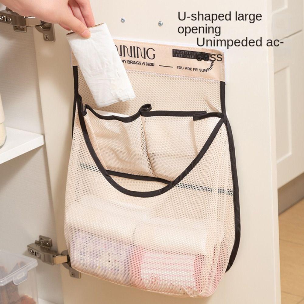 

Подвесной сетчатый мешок для хранения, большой емкости, кухонный мусорный мешок, держатель для хранения инструментов и игрушек