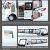 1:24 Scale Coaster Model Car Toy Free Wheeling Doors Opened Metal Diecast Miniature Bus Sound Light Vehicle Models Hobby Gifts