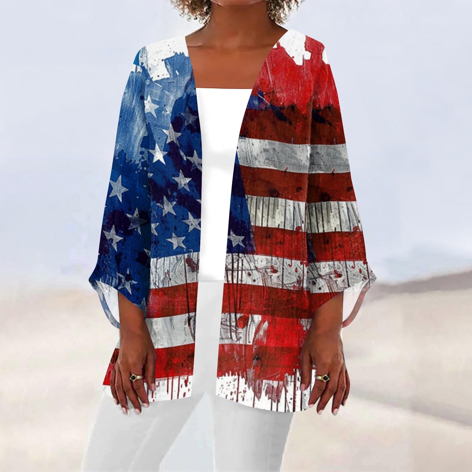 

Женская повседневная модная легкая куртка средней длины с принтом, кардиган XXXXXL красный