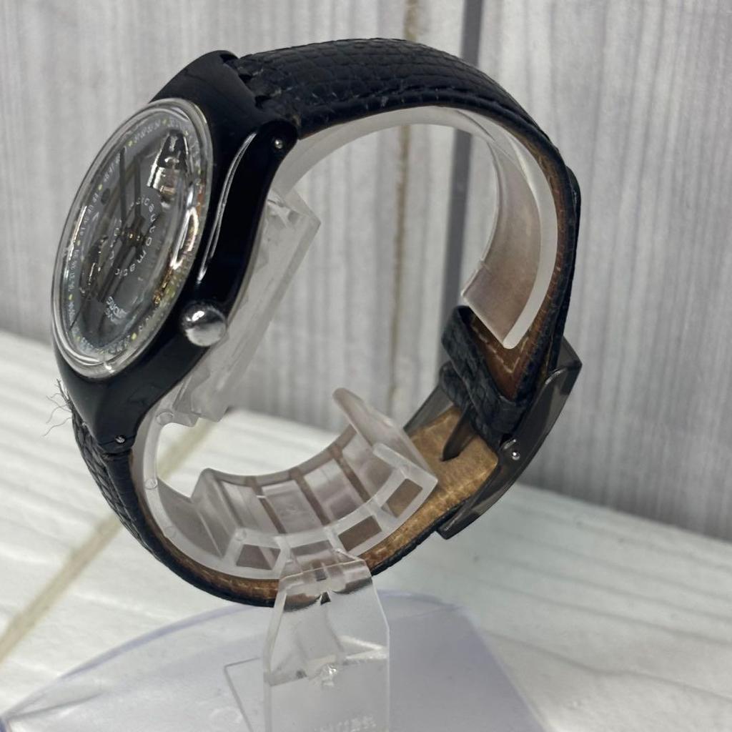 Used Rare Swatch BLACK MOTION first generation automatic 1991
