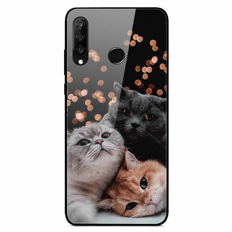 For Huawei P30 Lite Cases P30Pro P20pro P20Lite Luxury Tempered Glass Hard Back Cases for Huawei P20 Pro P30Pro Fundas Capa P20
