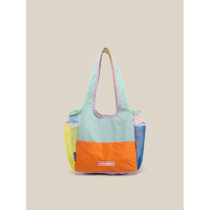 Unique Design Color-Block Shoulder Bag for Women 2025 New Dopamine Color-Block Large Capacity Handbag Shopping Bag оранжевый