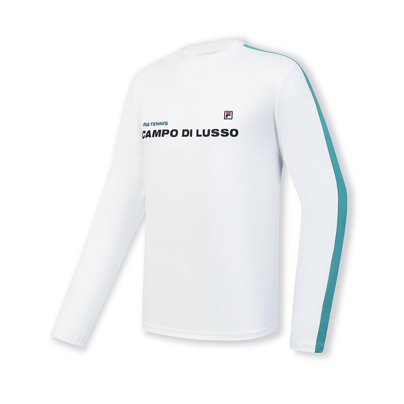 FILA T Shirts Men s Jade White Crew Neck Moderate Straight Fit A11M433204FWT 170/92A/M