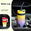 1200ml Gradient Water Cup with Handle & Straw Travel Tumbler Mug Leakproof Portable Gift for Boys Girls