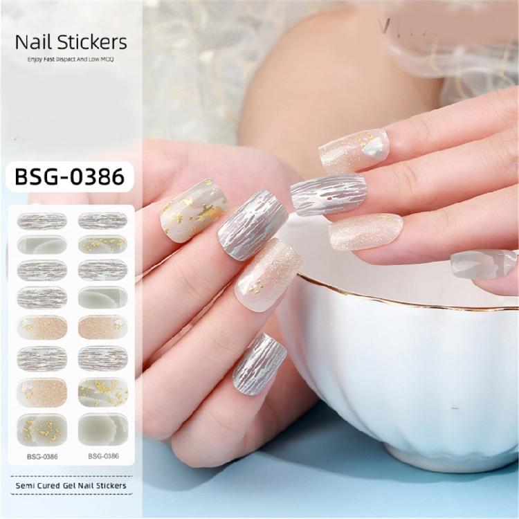 Self Adhesive Gel Nail Strips Nail Polish Stickers Nail Art Decals for Women