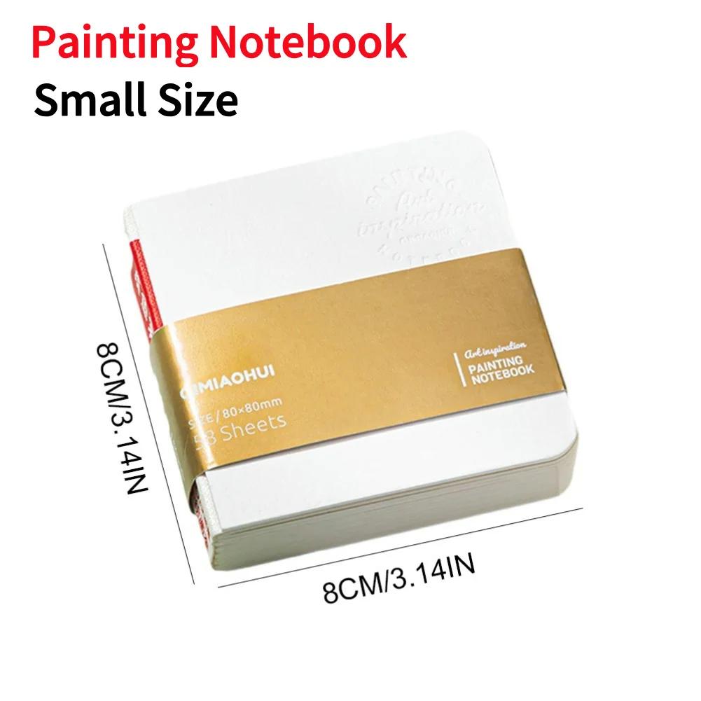 Mini Portable Watercolor Palette Set Watercolor Sketch Book with Binder Clips Portable Watercolor Travel Set for Travel Drawing