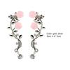 Boucles d'oreilles Magnifiques Boucles d'oreilles Grimpantes Rampantes Rose Fleur Branche