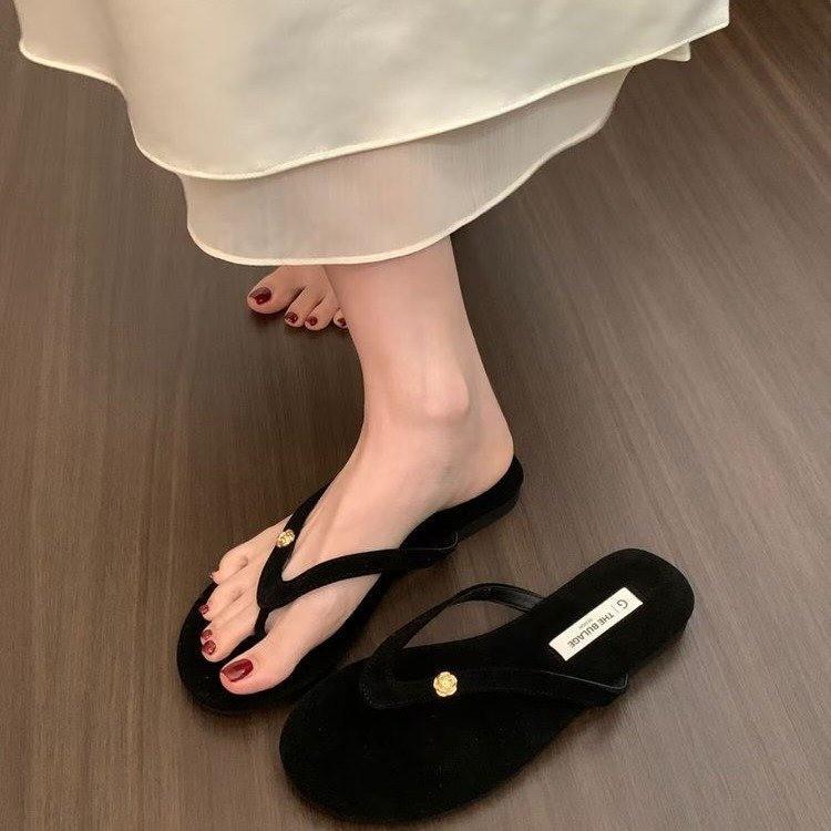 

Легкие сандалии, Повседневная универсальная пляжная обувь, Шлепанцы, Удобные женские уличные полушлепанцы 35 чёрный