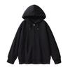 CVC cotton wool composite milk silk 320g back-necked plain zipper hoodie for women