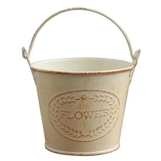 

Вінтажна залізна art Сукулентні рослини Горщик для квітів Відро Контейнер для зберігання дрібниць