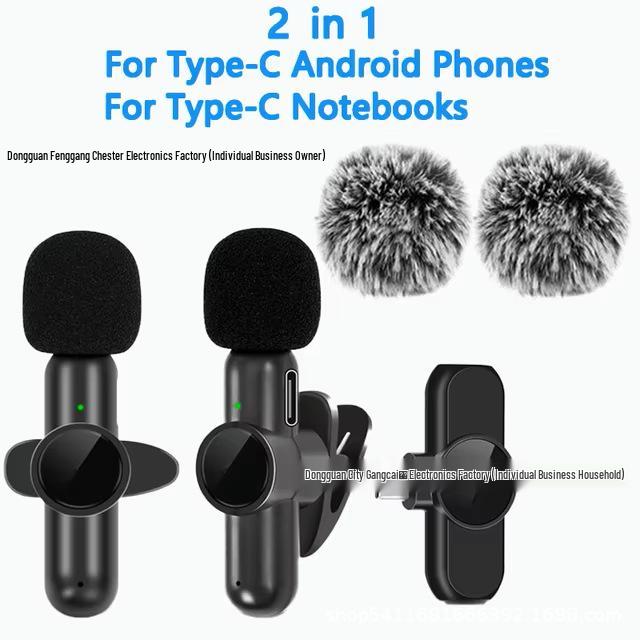 K3 Wireless Lavalier Microphone with Intelligent Noise Reduction for Live Streaming and Interviews