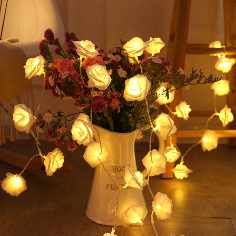 LED Rose Flower String Lights for Weddings, Birthdays, Valentine's Day, and Festive Decor