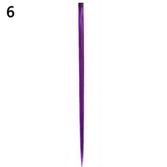 Damers Flerfärgade Långa Raka Syntetiska Clip In On Hårförlängningsbit