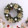2025 Christmas Wreath Front Door Wreath Lights Vintage Farm Wreath Pine Cones Fall Thanksgiving Xmas Decor
