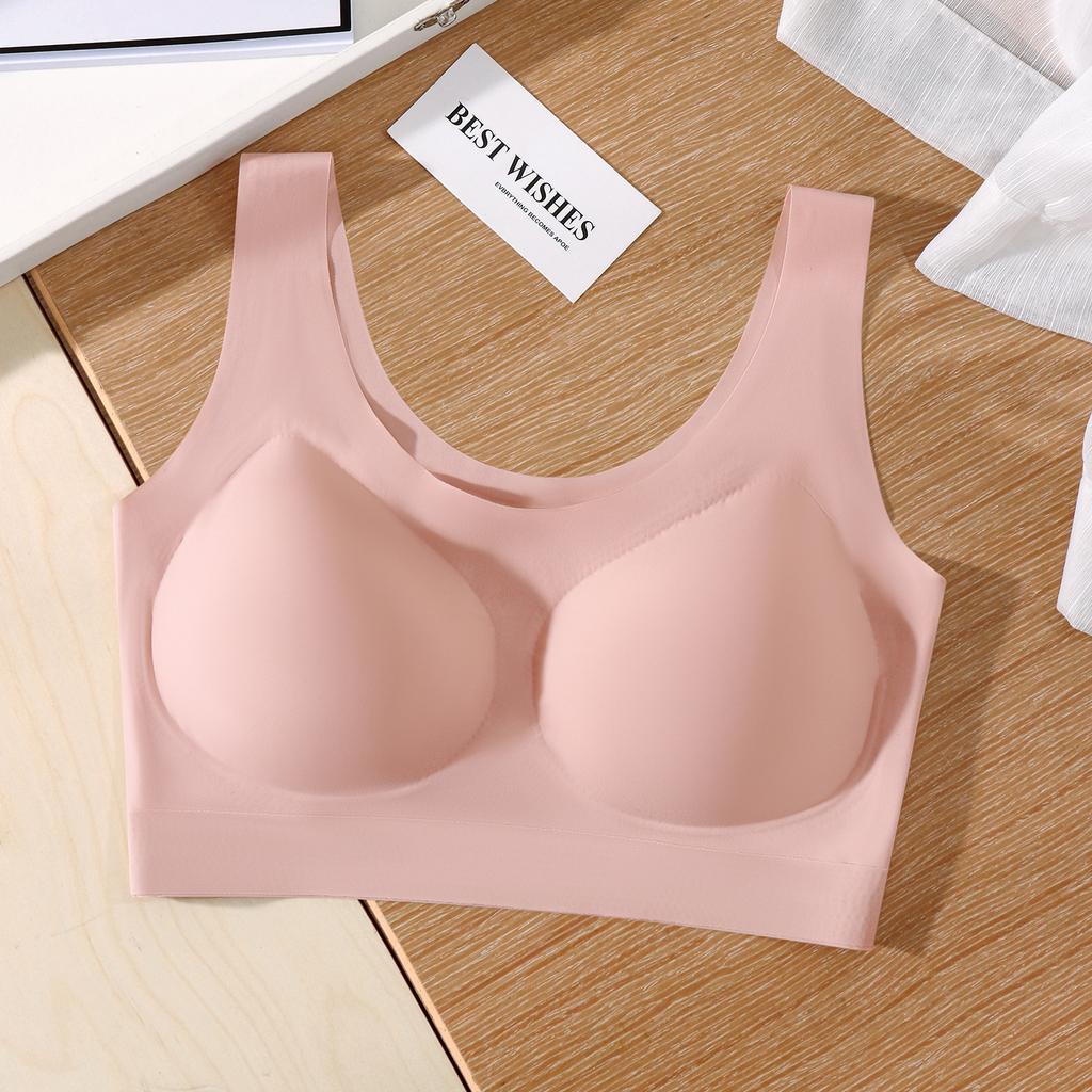 Invisible Non-See-Through Women's Sports Bra Wire-Free Push-Up Seamless Vest