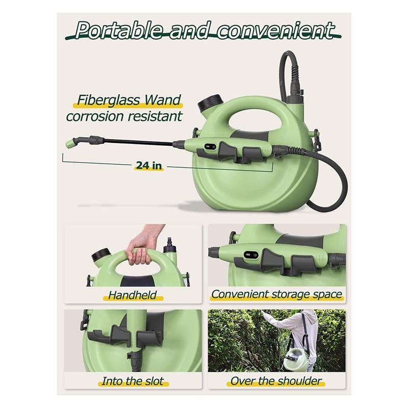 Good-1.35 Gallon/5L Battery Powered Sprayer Electric Sprayers With Adjustable Nozzle In Lawn And Garden Sprayer