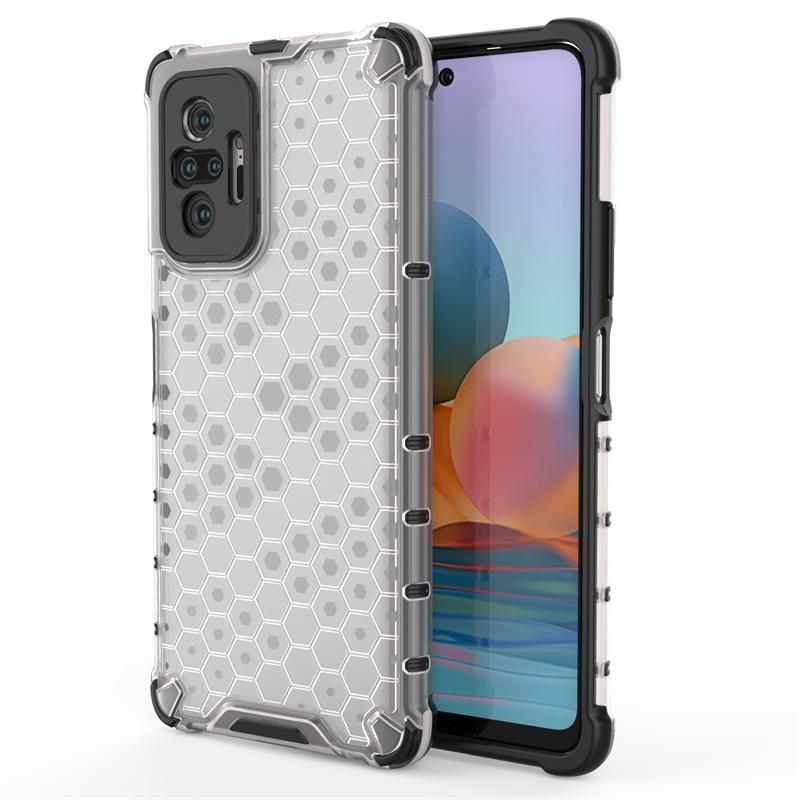 Shockproof Transparent Case For Redmi Note 10 Pro Honeycomb Armor Case For Redmi Note 10 Pro Case Cover For Redmi Note 10 Pro