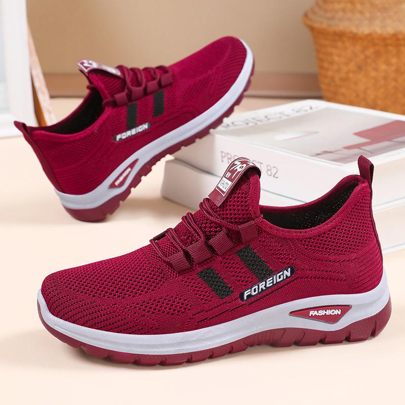 Schuhe Damen Sommer neu Outdoor atmungsaktive Mesh-Schuhe Mode Freizeitschuhe Damenschuhe Low-Top Damen Sport Single