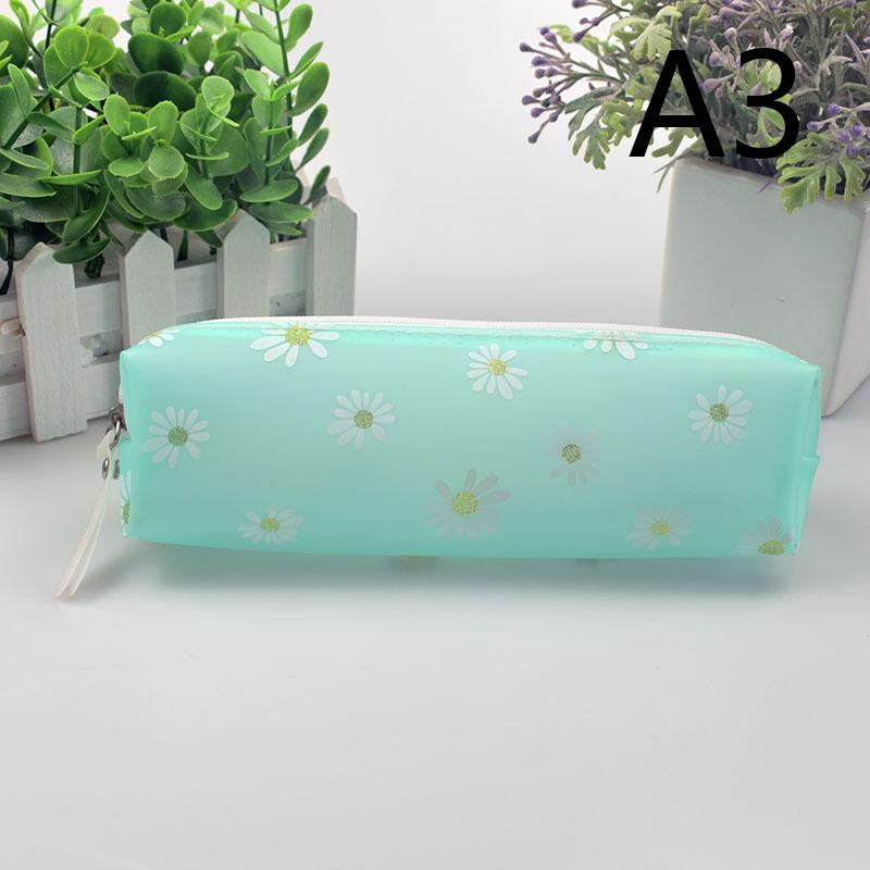 1pcs Cute Transparent Pencil Case Daisy Gift Stationery Storage Bag School Pencil Case Pencil Bag School Supplies Stationery
