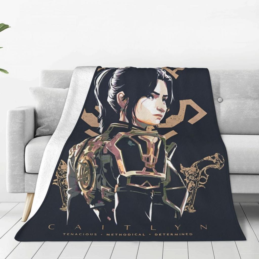 Arcane Caitlyn Game Flannel Blanket Warm Soft Throw Blanket for Outdoor Picnic Print Bedspread Sofa Bed Cover