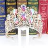 New Fashionable Alloy Rhinestone Red Green Crown Wedding Crown Bride Crown Tiaras