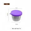 Portable Stainless Steel Sauce Cup with Leak-Proof Silicone Lid - Ideal for Outdoor Salads