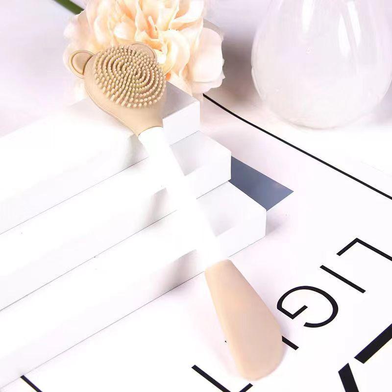 

Силиконовая двухголовая очищающая и массажная щетка для лица