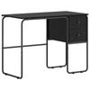 Desk with Storage Space Black Oak Look 100 X 50 X 75 Cm