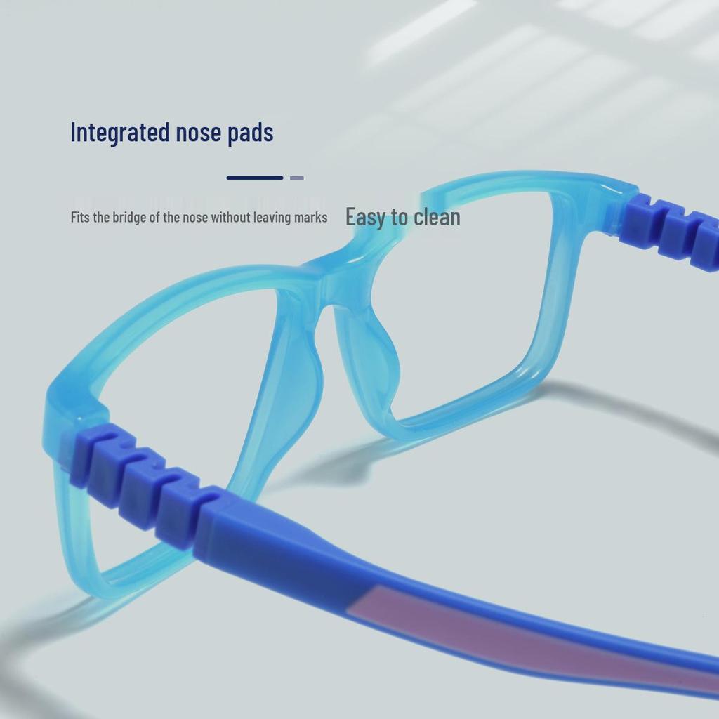 Medical Grade Myopia Control Glasses for Kids 6-10 Years - Skin-Friendly, Non-Slip Silicone Frame with Removable Temples.