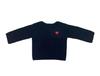 Valentine's Day Heart Embroidery One-Shoulder Pullover Sweater for Women
