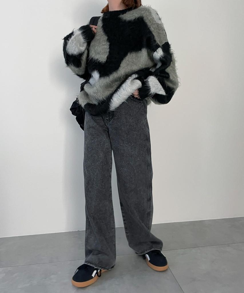 WEGO Denim Denim Große Größe Typ B Black Sonata Damen Straight-Leg Jeans, Hosen, Einfach, Lässig, Stilvoll, Geschenk, Klassisch, Ganzjährig,