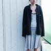 Japanese Niche Double-Layered Ribbed Waist Gray Ballet-Style Fluffy Skirt for Women